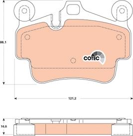 TRW GDB1836 - Brake Pad Set, disc brake parts5.com