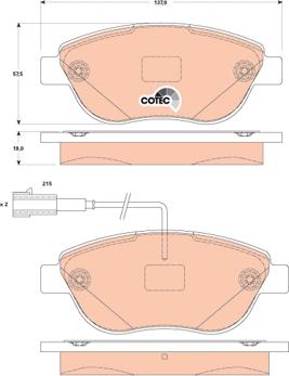 TRW GDB1829 - Set placute frana,frana disc parts5.com