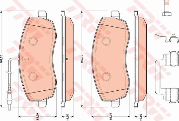 TRW GDB1820 - Set placute frana,frana disc parts5.com