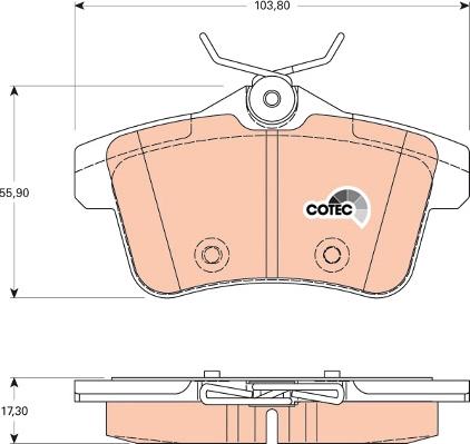 TRW GDB1828 - Brake Pad Set, disc brake parts5.com