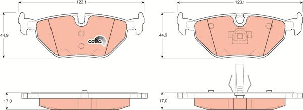 TRW GDB1344 - Set placute frana,frana disc parts5.com