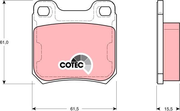 TRW GDB1346 - Σετ τακάκια, δισκόφρενα parts5.com