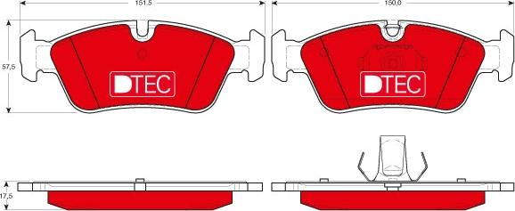 TRW GDB1348DTE - Fékbetétkészlet, tárcsafék parts5.com