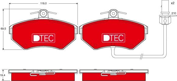 TRW GDB1366DTE - Set placute frana,frana disc parts5.com