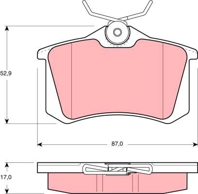 TRW GDB1311 - Komplet pločica, disk-kočnica parts5.com