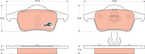 TRW GDB1389 - Set placute frana,frana disc parts5.com