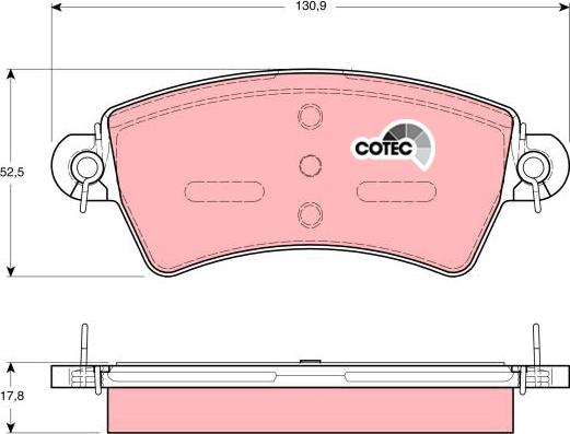 TRW GDB1385 - Komplet kočnih obloga, disk kočnica parts5.com