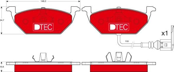 TRW GDB1386DTE - Sada brzdových destiček, kotoučová brzda parts5.com