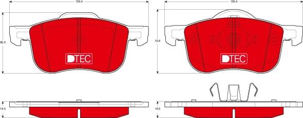 TRW GDB1388DTE - Set placute frana,frana disc parts5.com