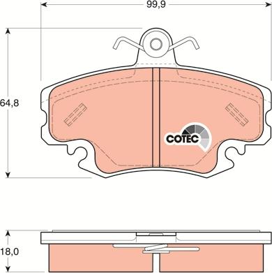 TRW GDB1332 - Komplet pločica, disk-kočnica parts5.com