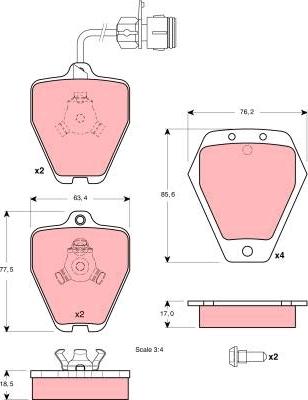 TRW GDB1329 - Set placute frana,frana disc parts5.com