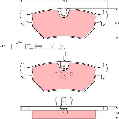 TRW GDB1258 - Piduriklotsi komplekt,ketaspidur parts5.com