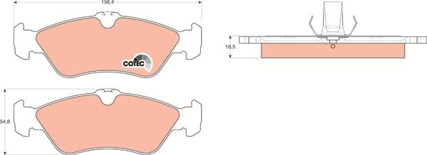 TRW GDB1263 - Komplet zavornih oblog, ploscne (kolutne) zavore parts5.com