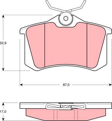 TRW GDB1267 - Komplet pločica, disk-kočnica parts5.com