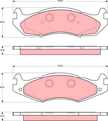 TRW GDB1207 - Set placute frana,frana disc parts5.com