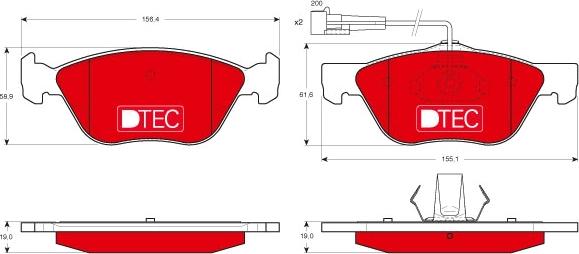 TRW GDB1212DTE - Set placute frana,frana disc parts5.com