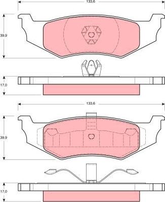 TRW GDB1234 - Set placute frana,frana disc parts5.com