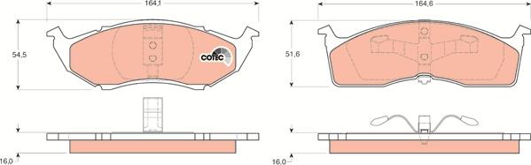 TRW GDB1236 - Set placute frana,frana disc parts5.com