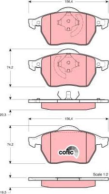 TRW GDB1275 - Σετ τακάκια, δισκόφρενα parts5.com