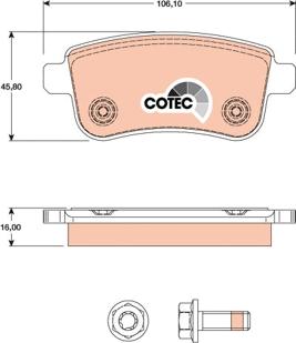 TRW GDB1791 - Brake Pad Set, disc brake parts5.com