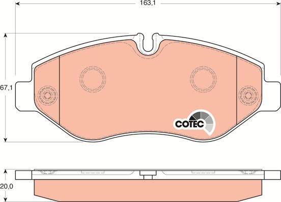 TRW GDB1747 - Kit de plaquettes de frein, frein à disque parts5.com