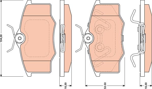 TRW GDB1759 - Set placute frana,frana disc parts5.com