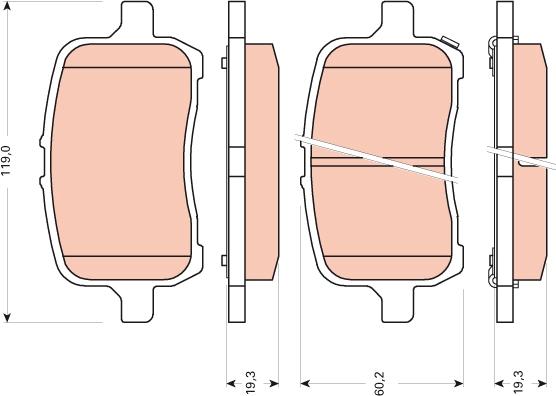 TRW GDB1755 - Set placute frana,frana disc parts5.com