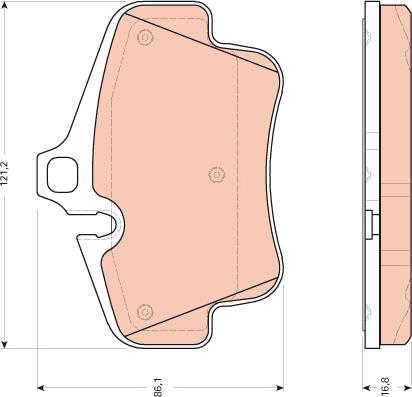 TRW GDB1758 - Brake Pad Set, disc brake parts5.com