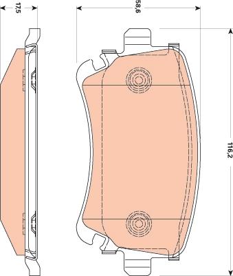 TRW GDB1769 - Brake Pad Set, disc brake parts5.com