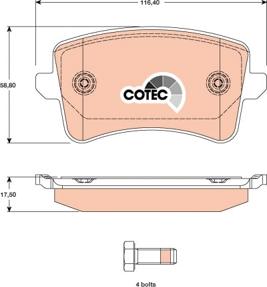 TRW GDB1765 - Brake Pad Set, disc brake parts5.com