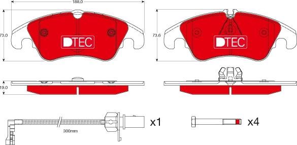 TRW GDB1768DTE - Set placute frana,frana disc parts5.com