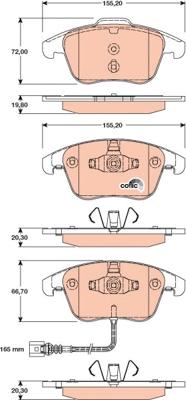 TRW GDB1762 - Σετ τακάκια, δισκόφρενα parts5.com