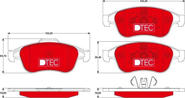 TRW GDB1789DTE - Juego de pastillas de freno parts5.com