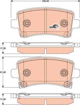 TRW GDB1784 - Set placute frana,frana disc parts5.com