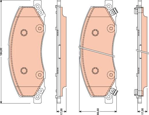 TRW GDB1781 - Set placute frana,frana disc parts5.com