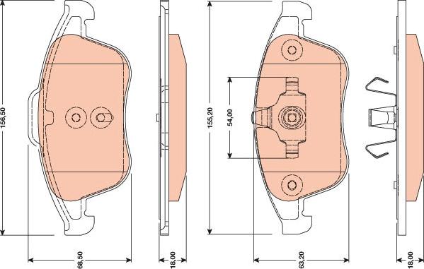 TRW GDB1788 - Sada brzdových destiček, kotoučová brzda parts5.com