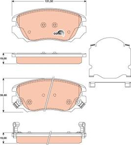 TRW GDB1782 - Set placute frana,frana disc parts5.com