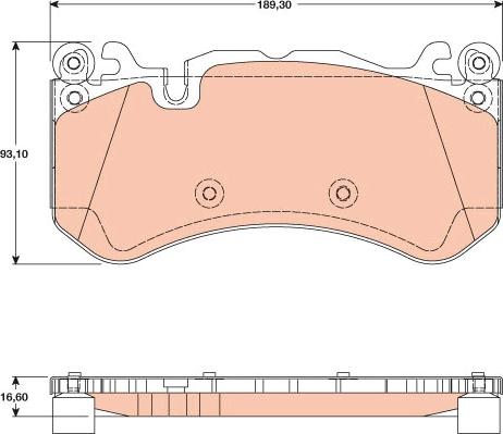 TRW GDB1734 - Σετ τακάκια, δισκόφρενα parts5.com