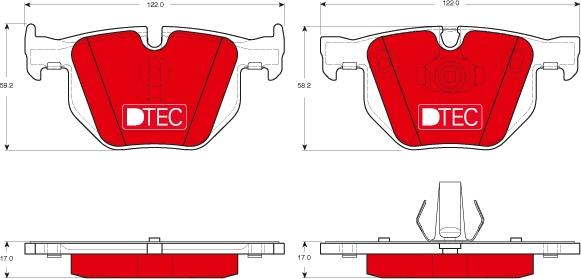 TRW GDB1730DTE - Set placute frana,frana disc parts5.com