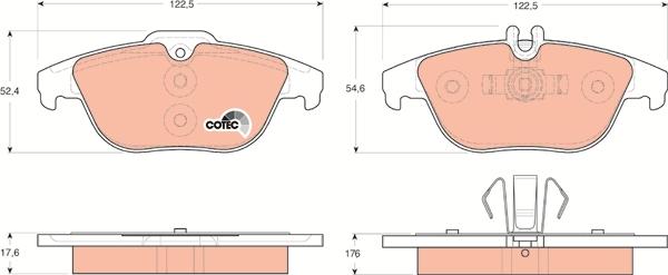 TRW GDB1738 - Komplet pločica, disk-kočnica parts5.com