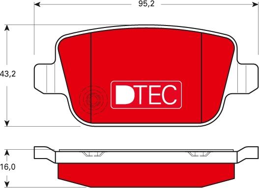 TRW GDB1732DTE - Brake Pad Set, disc brake parts5.com