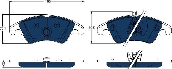 TRW GDB1737BTE - Sada brzdových platničiek kotúčovej brzdy parts5.com