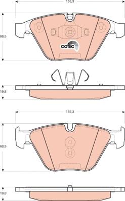 TRW GDB1729 - Set placute frana,frana disc parts5.com