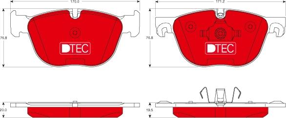 TRW GDB1726DTE - Set placute frana,frana disc parts5.com