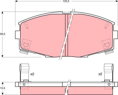 TRW GDB880 - Set placute frana,frana disc parts5.com