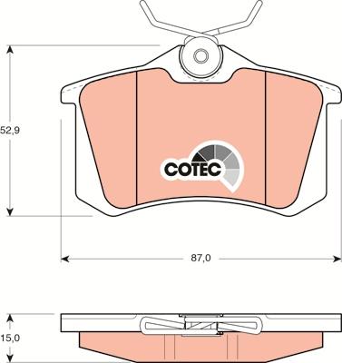 TRW GDB823 - Fékbetétkészlet, tárcsafék parts5.com