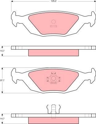 TRW GDB392 - Fékbetétkészlet, tárcsafék parts5.com