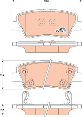 TRW GDB3494 - Komplet zavornih oblog, ploscne (kolutne) zavore parts5.com