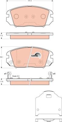 TRW GDB3409 - Set placute frana,frana disc parts5.com