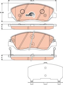 TRW GDB3418 - Set placute frana,frana disc parts5.com